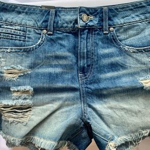 Distressed jean shorts new with tags